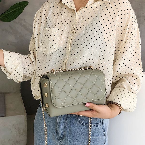 

женский crossbody сумка женщины 2020 высокое качество кожа pu сумочка мешком главная дамы lattice плечо сумка
