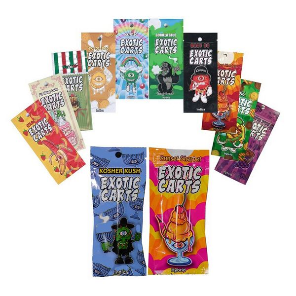 

китай завод горячие продажи многоразового использования 1 грамм vape картридж упаковка 1003 экзотические тележки vape pen ziplock мешок