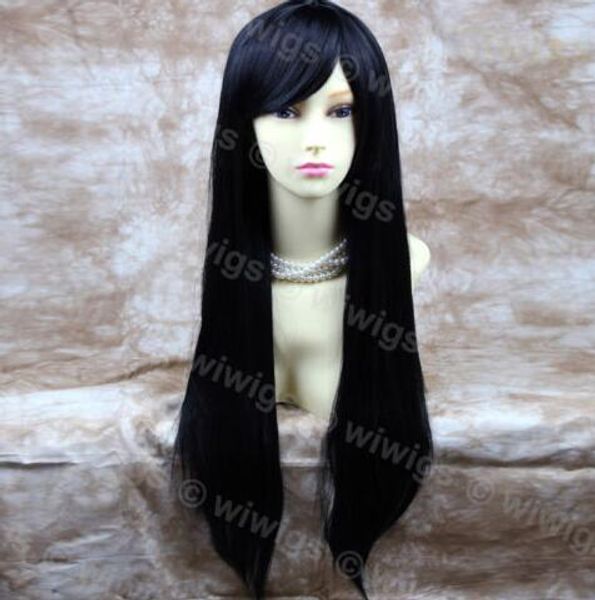 

сексуальные красивые длинные прямые черные волосы парик дам от wiwigs, Black