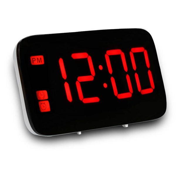 

alarm clock, digital alarm clock with voice control and big snooze, led clock for kids/heavy sleepers/bedroom / home/travel / of