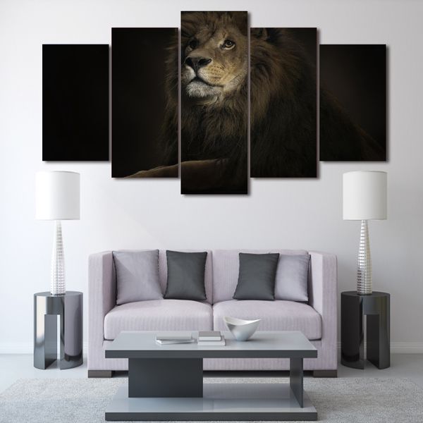 

5 шт hd printed lion king изображение картина wall art room decor печать плаката изображения canvas бесплатная доставка