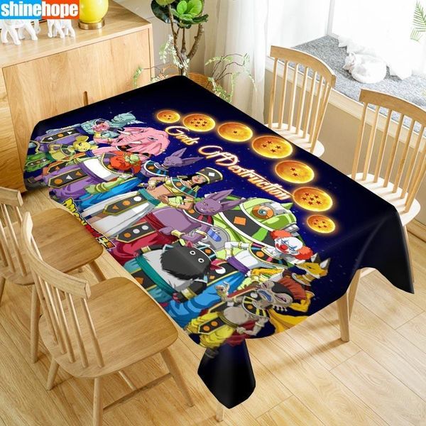 

dragon ball z tablecloth cloth thicken oxford rectangular table cloth for wedding customizable size 100x140cm 140x200cm y200421