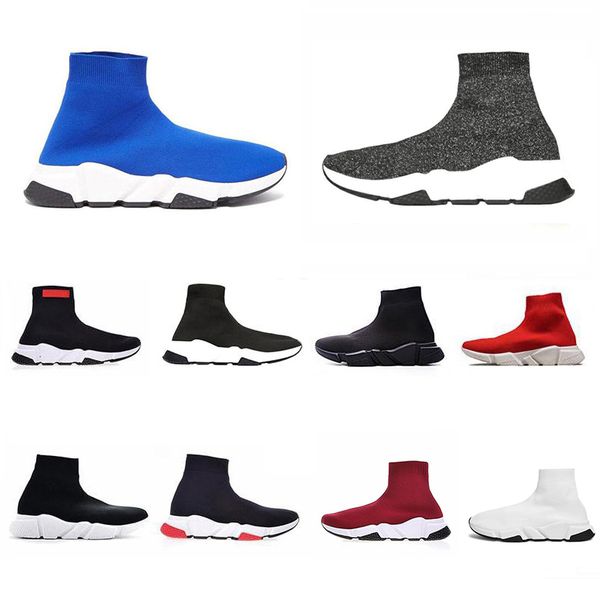 

2019 ace designer casual sock shoes speed trainer black red triple black fashion socks sneaker trainer casual shoes