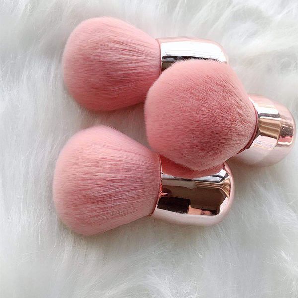

manicure nail cleaning dust brush tool multi-functional foundation pink color brush mushroom style make up brushes, Yellow