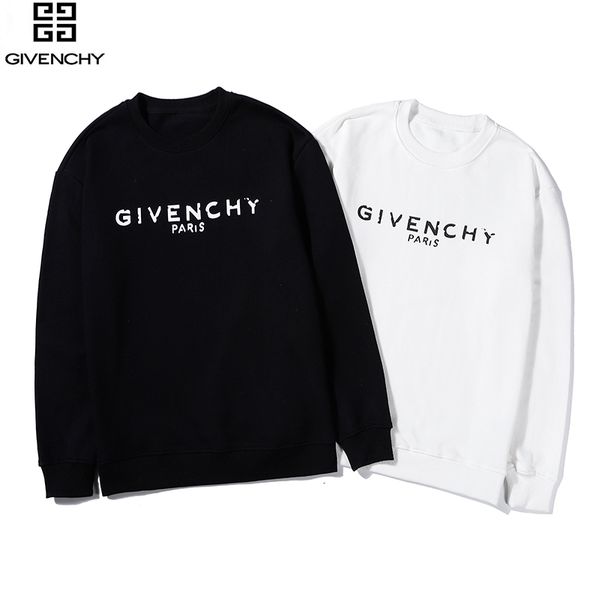 

fashion brand mens hoodies spring hoodies for men sweatshirt with letters brand long-sleeved mens pullovers streewear clothes wholesale, Black