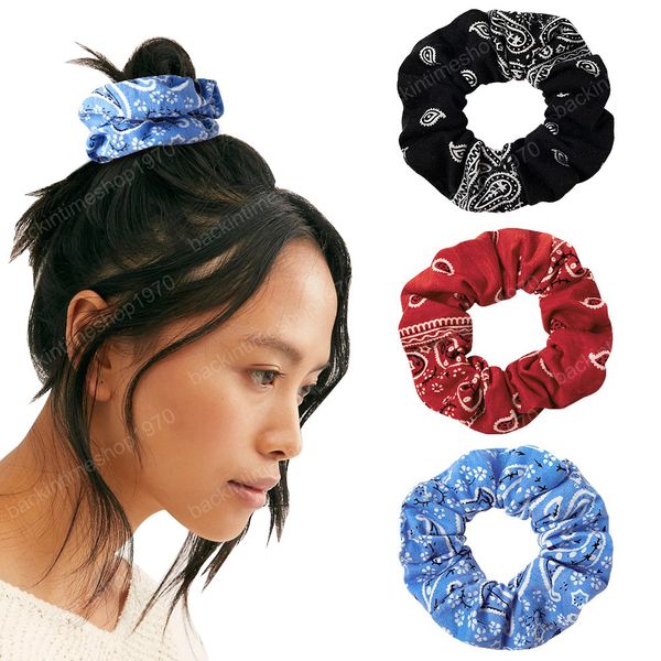 

knitted scrunchies women elastic hair bands foral scrunchies headband loop hair ties ponytail holder girls hair accessoires, Slivery;white