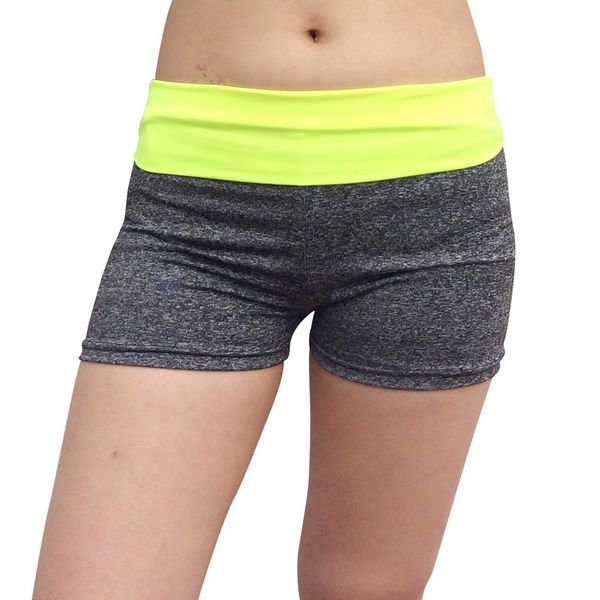 

women summer patchwork sports shorts quick drying elastic waist gym workout waistband skinny yoga shorts 2019, White;red