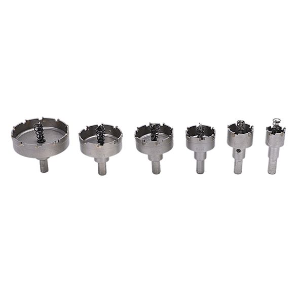

6pcs 22-65mm hss hole saw set carbide tip tct core drill bit hole saw for alloy stainless steel cutter power tool accessories