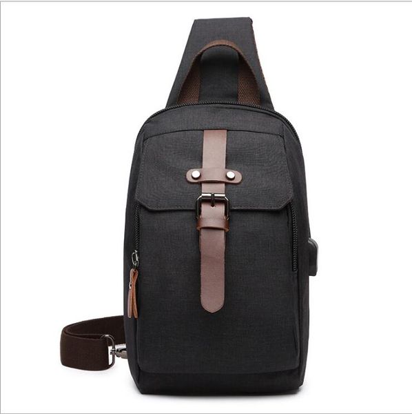 HBP Herren-Rucksack-Stil, Reisegepäck, Einzelgurt-Tasche, einfarbig, spritzwassergeschützt, Rucksack für Mittelschüler