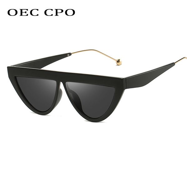 

oec cpo ladies cat eye sunglasses women brand 2019 vintage black red pink sun glasses for men women luxury gradient shadesl39, White;black
