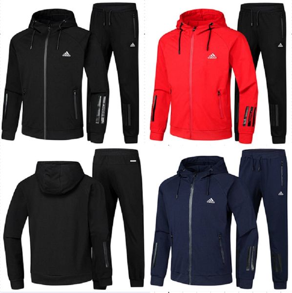 

sport autumn winter men hoodie cardigan tracksuit designer jacket + legging outerwear coat letter print brand mens pantsuit mensz7uh, Black;white