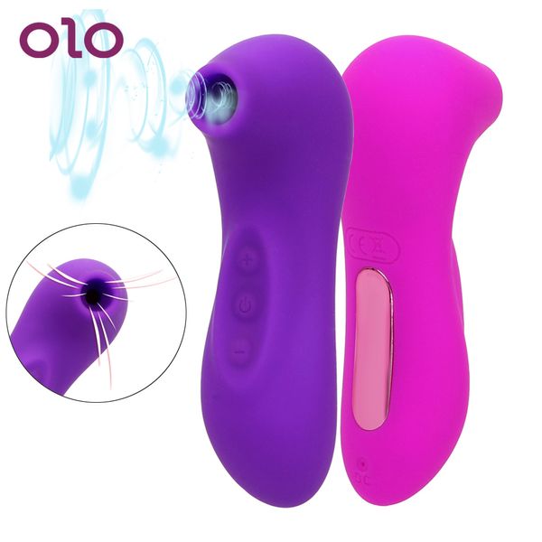 OLO Clit Sucking Vibratör Titreşimli Meme Sucker Dil Kadınlar Y200616 için Oral Oral Yalama Klitoris Vajina Stimulatör Seks Oyuncakları
