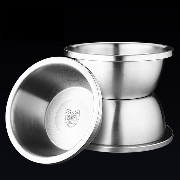 

stainless steel seasoning basin seasoning tank thickened sink round soup bowl basin eggbeater kitchen supplies