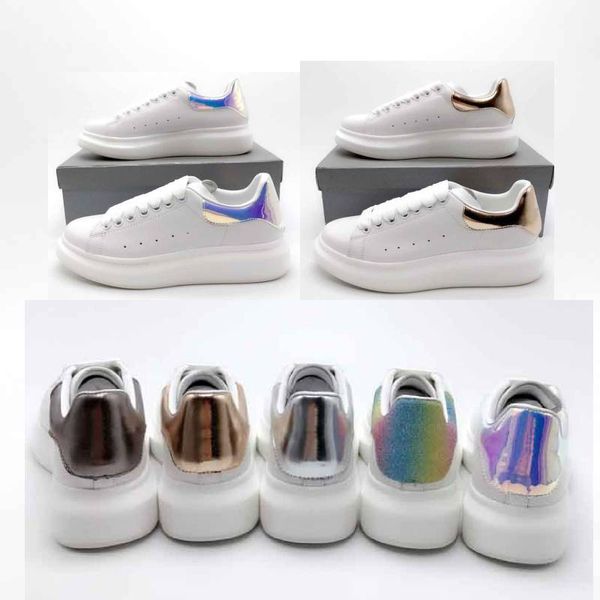 

2019 designer shoes white metal fashion oversize luxury sneakers leather shoes leather shoes increase luxury men and women size 35-44, Black