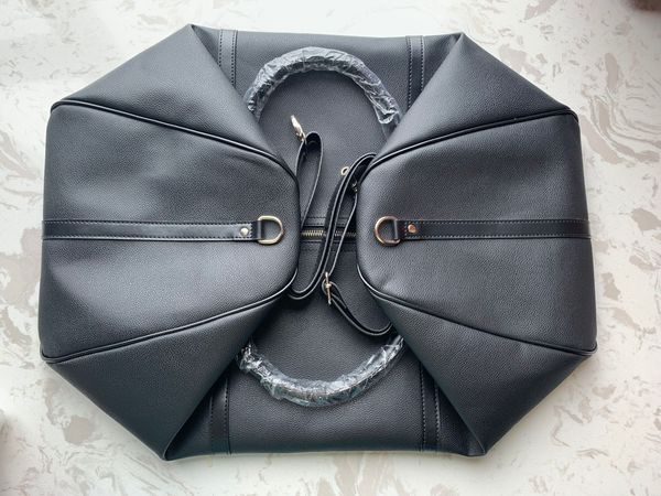 

2019 men duffle bag women travel bag hand luggage luxury de igner travel bag men pu leather handbag large cro body bag tote 55cm