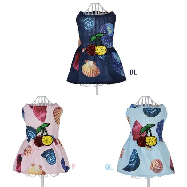 

summer beach shell dog clothes pet clothes princess dress pet spring summer models conch beach skirt comfortable breathable cool
