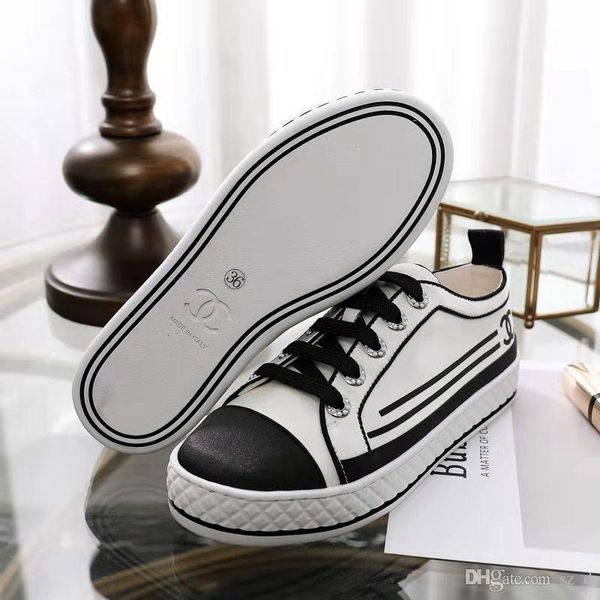 

2020 platform casual shoes women men sneakers shoe leather leisure shoes leather athletic sport black glitter 35-41 1002