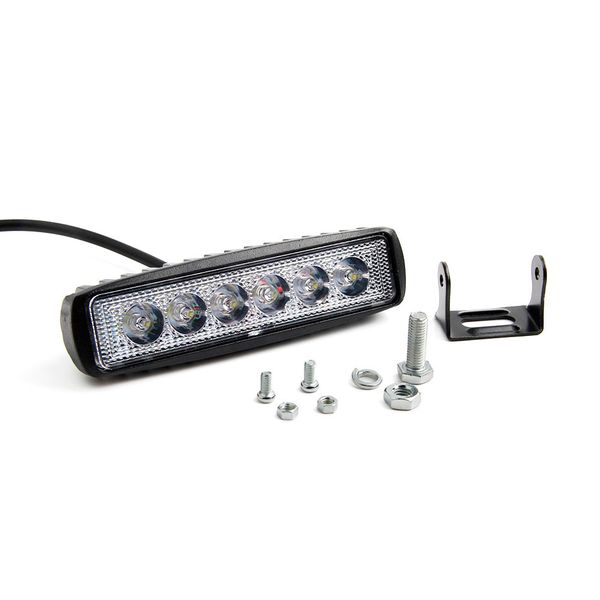 

2 x 18w 6 flood led bar work light boat car truck lamp #smt0416
