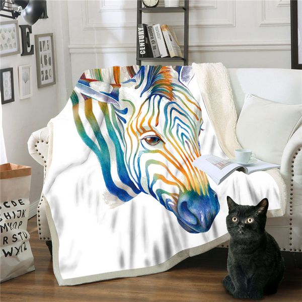 

blanket horse manta sofa throw blanket colcha de cama casal fleece deken manta cama polar drop shipping