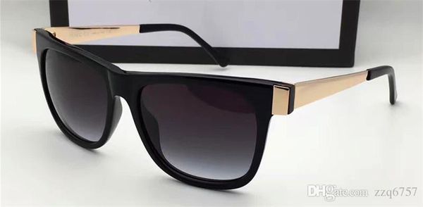 

new men design sunglasses g3718 square frame retro vintage style uv400 lens metal legs with case italian design one, White;black