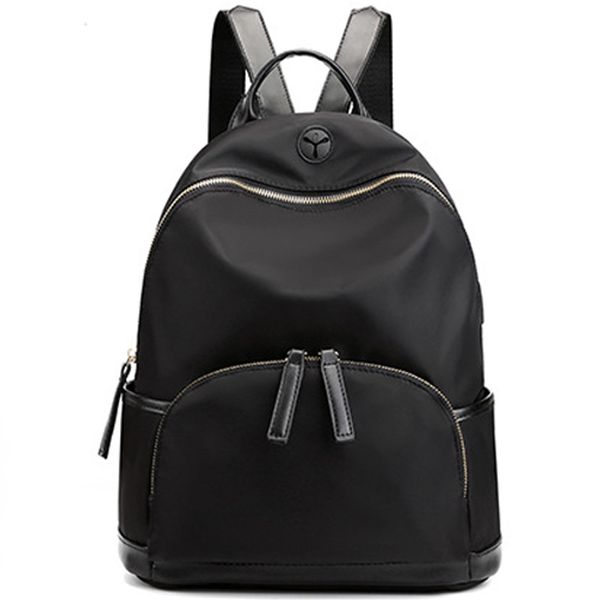

jhd-waterproof nylon usb charging ladies backpack casual student lapshoulder bag anti-theft color backpack