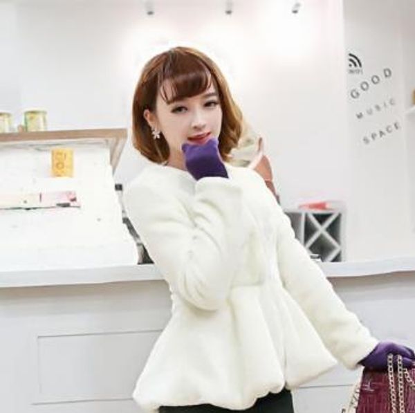 

vetement 2019 winter women's faux fur coat artificial fur overcoat furry jacket femme plus size furry fake outwear z74, Black
