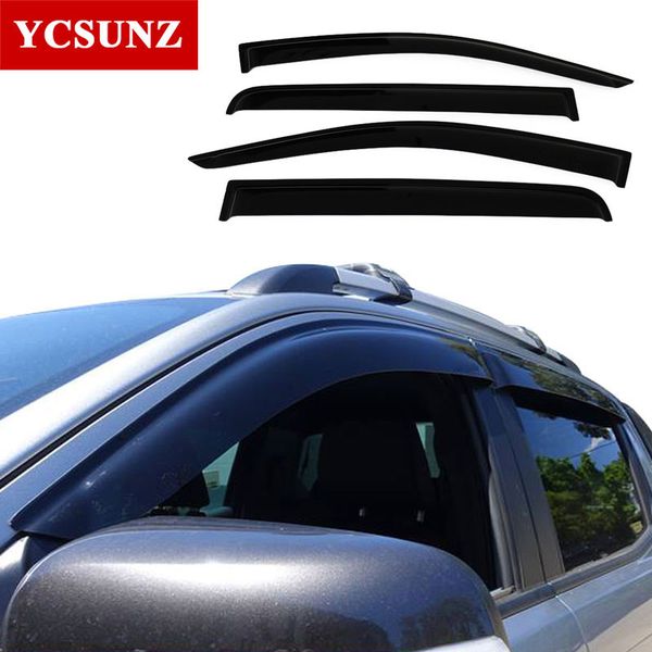 

2012-2017 car window deflectors for ford ranger t6 t7 black car wind deflector guard for ford ranger wildtrak vent visor ycsunz