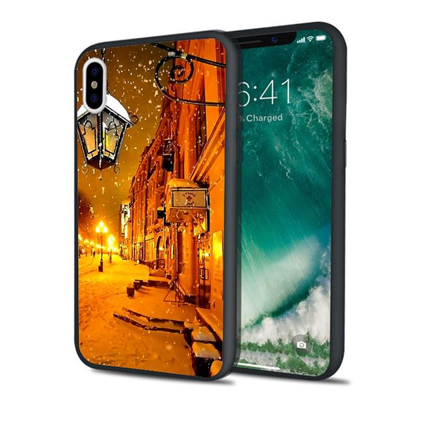 

capa luxury winter warm light phone case for iphone 11 pro xs max xr 8 7 6s plus 5s se 5 case black soft silicone tpu cover.