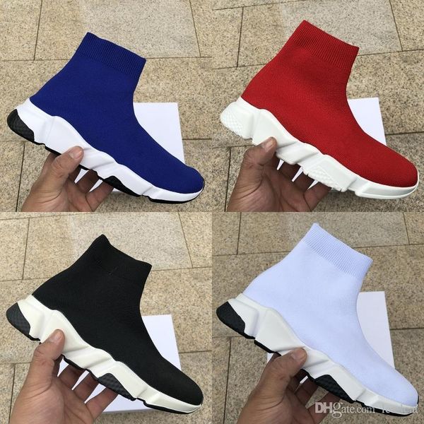 

luxury designer speed socks casual shoes black white fashion trainers runner triple black boots red flat heavy sole sneakers 36-45