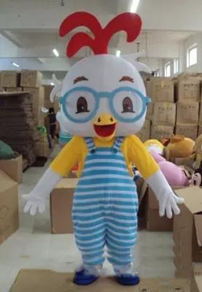 

2019 glasses chicken mascot costume children size party fancy dress, Red;yellow