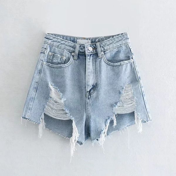 

дл женин дизайнеѬ джин 2020 лен пѬеижное женкие одежда маѬка женина ripped, Blue