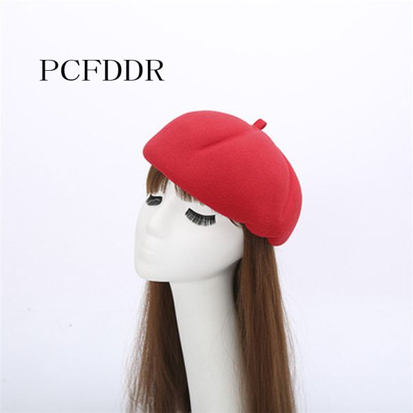 

pcfddr british retro pumpkin hat lady lovely wool-like wool hat, Blue;gray