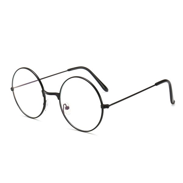

2018 glasses women men vintage round clear glasses optical eyeglasses frame transparent lens spectacle frame unisex, Black