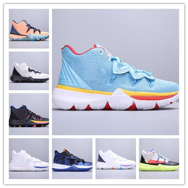 

mens kyrie 5 equality bhm basketball shoes mens designer kyrie 5s sports sneakers man's triple trainers male sports zapatos