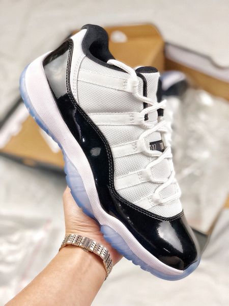 

Retroe 11 low concord platintm tint man women ba ketball neaker 11 port hoe black white xi 528895 153, White;red