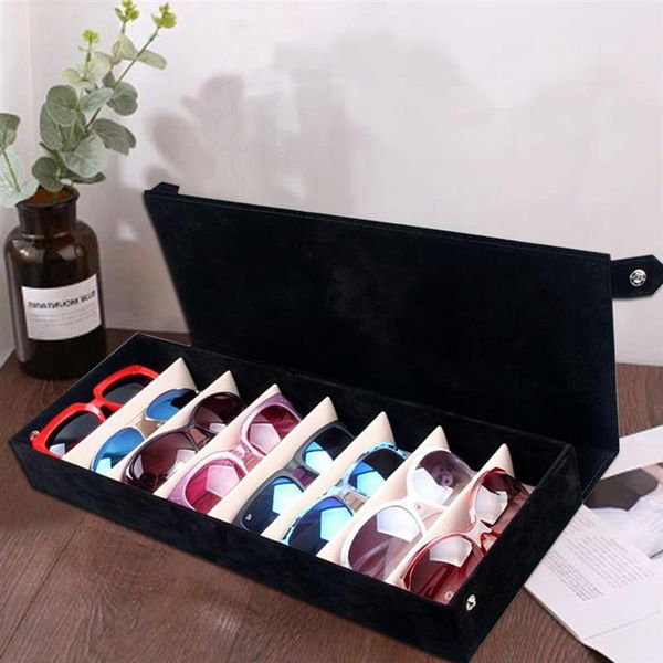 

eye glasses display box creative 8-grid sunglasses storage box sunglasses organizer only, Silver