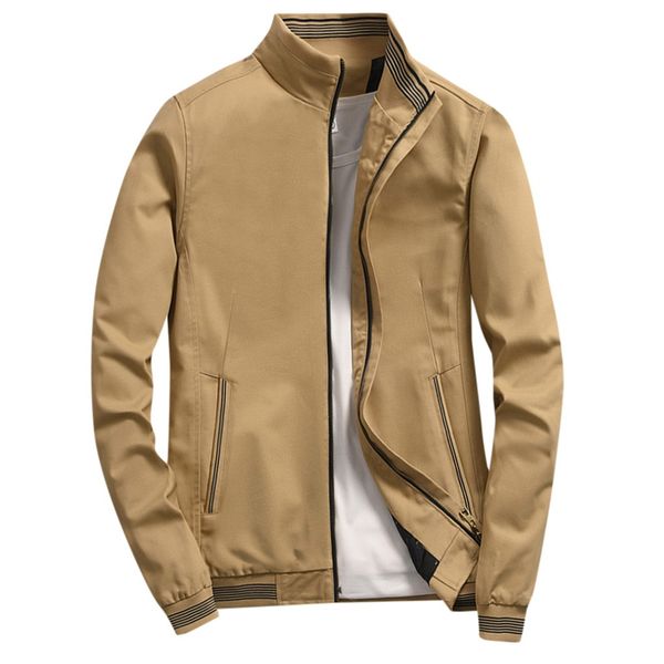 

jaycosin men's new fashion autumn and winter casual lapel jacket long sleeve lapel jacket men's solid color joker 2019, Black;brown