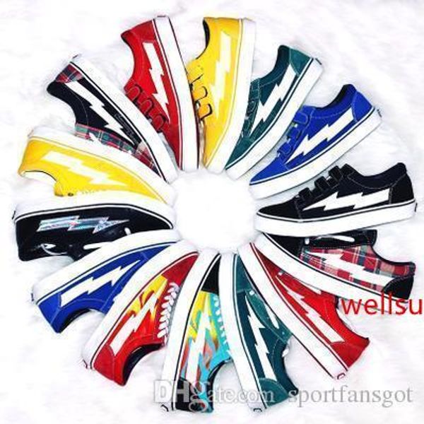

revenge storm x kanye old skool casual shoes sneakers yellow slip-on light weight skateboarding shoes canvas 2 color