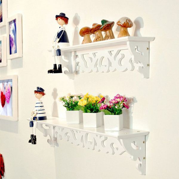 

1set 2016 white wall hanging shelf goods convenient rack storage holder home bedroom decoration ledge home decor