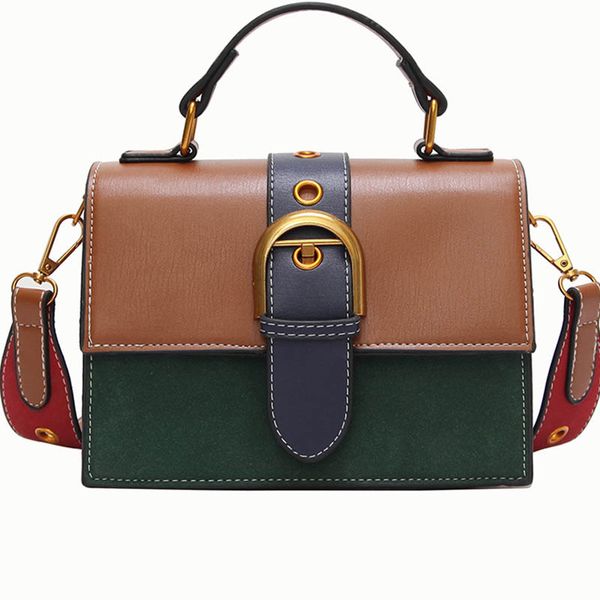 

women's shoulder bag small leather handbags fashion contrast flap sac a main female mini hobo handle bags women handbags