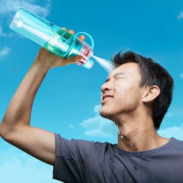 

outdoor sport bottle portable travel water drinking cup leak proof spray bottle #8