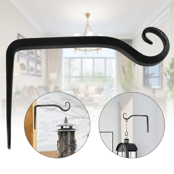 

home decor wrought iron planter balcony living room wall-mounted black lantern crafts hanging clothes bracket wall hook basket