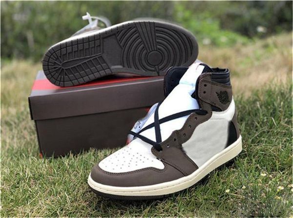 

лучшие 2020 1 high travis scotts о.г. ts sp 3м повседневная обувь cactus jack dark mocha cd4487 -100 аутентичные спортивные кроссовки размер, Black