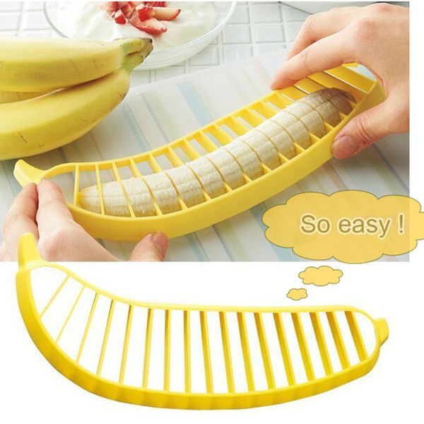 

1pc creative plastic banana slicer cutter fruit vegetable tool salad maker cooking tools practica slicer cutterl kitchen gadgets wh0562