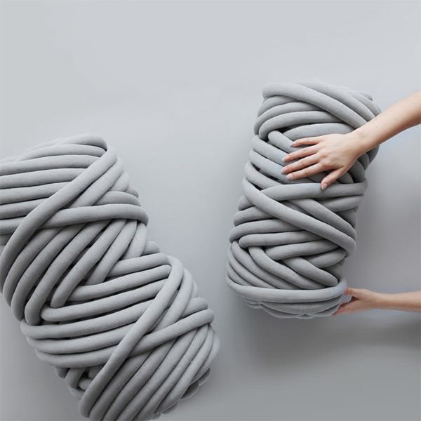 

diy super thick wool woven blanket felt ball natural chunky wick wire for pet nest wiring knitting yarn hand rotation carpet