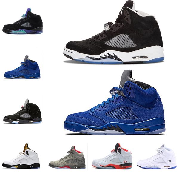 

горячие продажи 5 мужская баскетбольная обувь красный синий замша камуфляж серый черный виноград 5 размер кроссовок сша 7-13