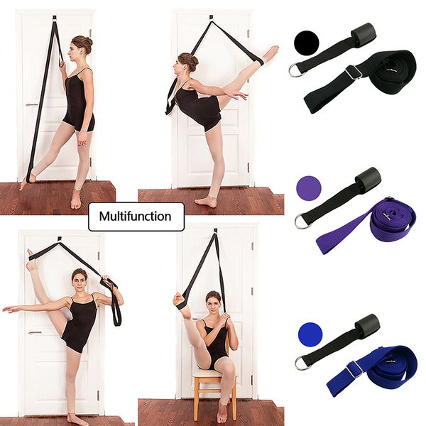 

onetwofit yoga stretching band door flexibility d-ring yoga belt strap ballet lace bands sport fitness training accessories