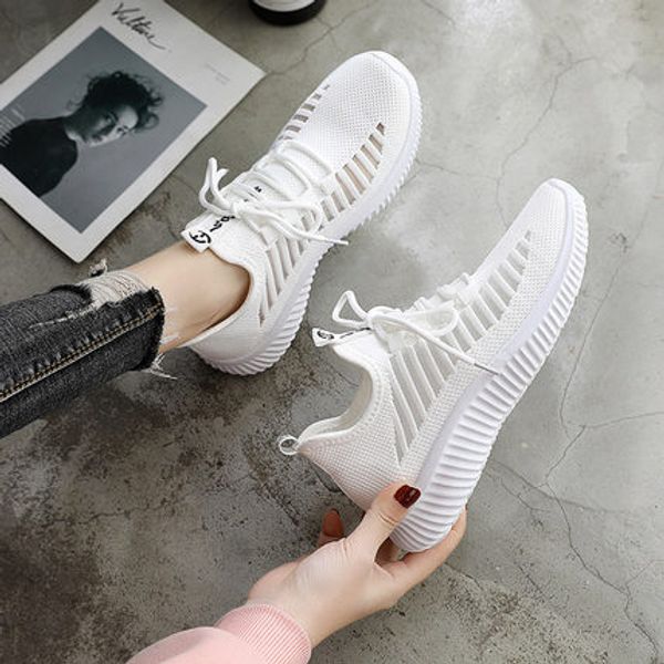

outdoor shoes women's new mesh leisure hollow small white shoes breathable moisture shoes 4 colors size 35-40, Black