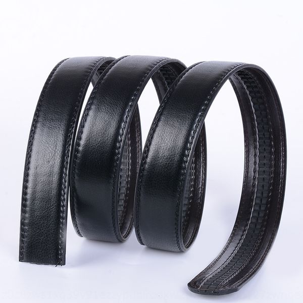 

men's automatic buckle men's automatic body strip full teeth pu belt strip headless trousers belt body, Black;brown