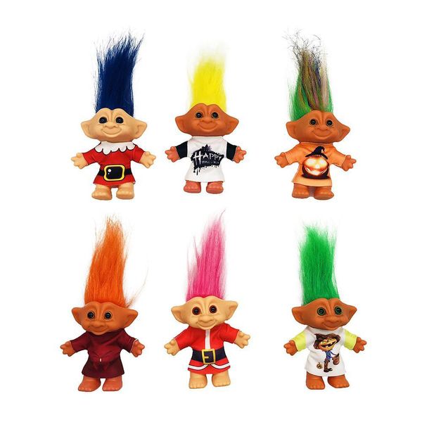 divertente Troll Doll Novità Collezione Bambole brutte Abito nostalgico Troll Doll giocattoli per bambini Regali di Natale Commercio all'ingrosso al dettaglio